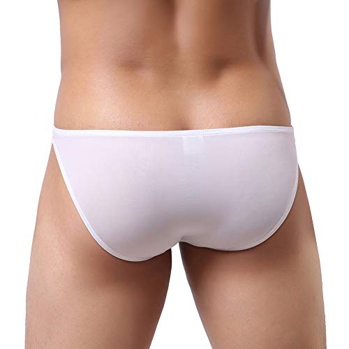Summer Code Mens Basic Bikini Briefs Pack Low Rise Ice Silk Underwear - Thumbnail 3