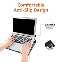 Amazon Basics Belüfteter, Verstellbarer, ergonomischer Laptopständer, passend für EIN Notebook bis 43,9 cm (17,3 Zoll), 33 x 28.7 x 18.5 cm, Schwarz (Packung mit 2) – Ansicht 2