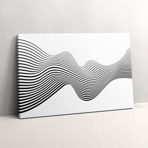 Art optique linéaire Wallfluent grand tableaux 60x40cm pour décoration murale contemporaine