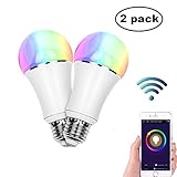 KAINSY Smart Alexa Lampe,Wi-Fi E27 LED Smart Glühbirne RGB Dimmbar Kompatibel Mit Amazon...