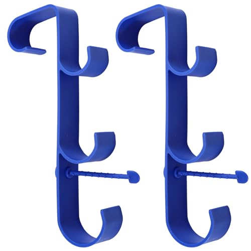 Yzzthumss Soporte Ajustable para Red Recogehojas de Piscina, Colgador de Postes para Piscinas Subterráneas, Soporte para Piscinas, para Equipos, Accesorios, Color Azul.
