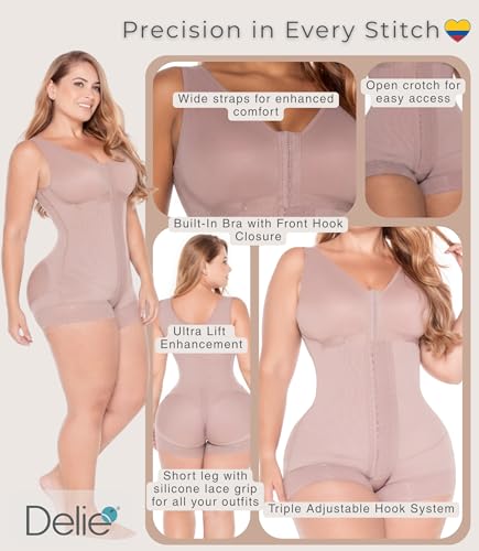 Image of DELIE High Compression 086 Shapewear Tummy Control Fajas Colombianas Moldeadoras Extra Firm Shaper for Women
