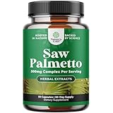 Extra Strength Saw Palmetto Extract - Advanced Herbal Complex for Hair Health and Urinary Support with Plant Sterols & Flavonoids - Potent Herbal Supplement with 500mg per Serving - 30 Count