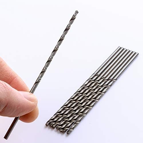 Extra Long 2.5mm Drill Bit Set - HSS Straight Large Twist Shank Plastic/Metal/Wood