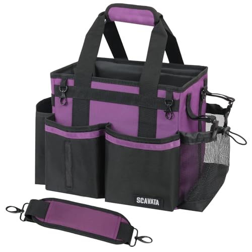 SCAVATA Compact Wearable Cleaning Caddy with Handle & Shoulder Straps