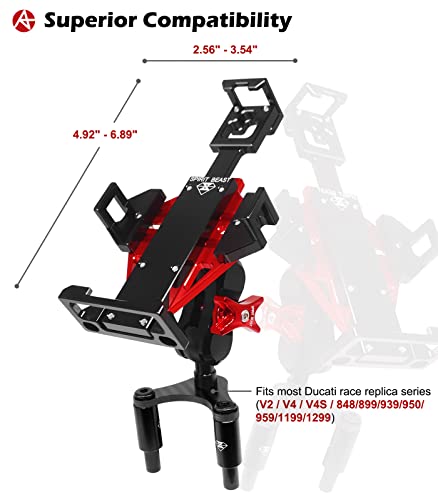 Support téléphone Ducati Panigale anti vibration pour compteur lisible - 5