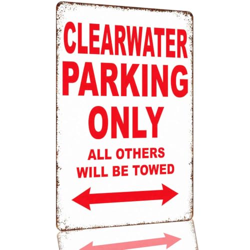 Clearwater Reserved Parking Zone Aluminum Metal Sign 8 x 12 Inch