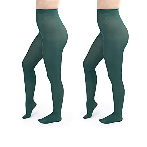 Image of Silky Toes Women's 60D Soft Opaque Tights 1-2 Pairs -Black White And Colored Stockings for Women
