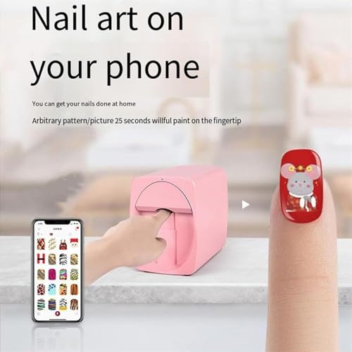 AYGJKIE Tabletop Nail Art Printing Machine 3D Nail Printer Machine,for Beauty & Personal Care Portable Nail Painting Machine - Image 2