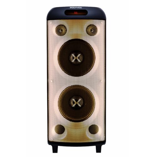 Caixa de Som Amplificada Polyvox Torre XT-990 TWS Bluetooth Full Led 2000W glide