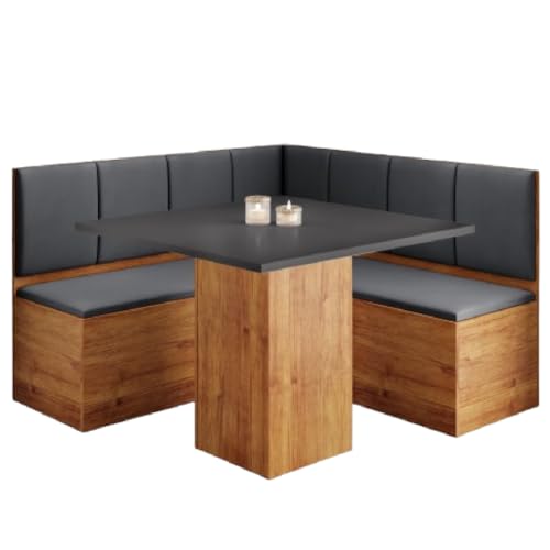 Conjunto Sala de Jantar Canto Alemão C/Baú Liebe com Mesa Lord