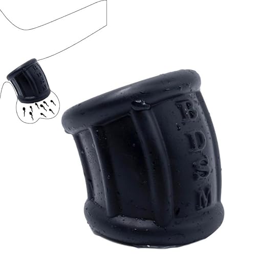 Male Thickened Micro Curved Barrel Shaped Fitness Silicone Protective Cover, Men's Special Protective Sleeve Cover - K+1 (Black)