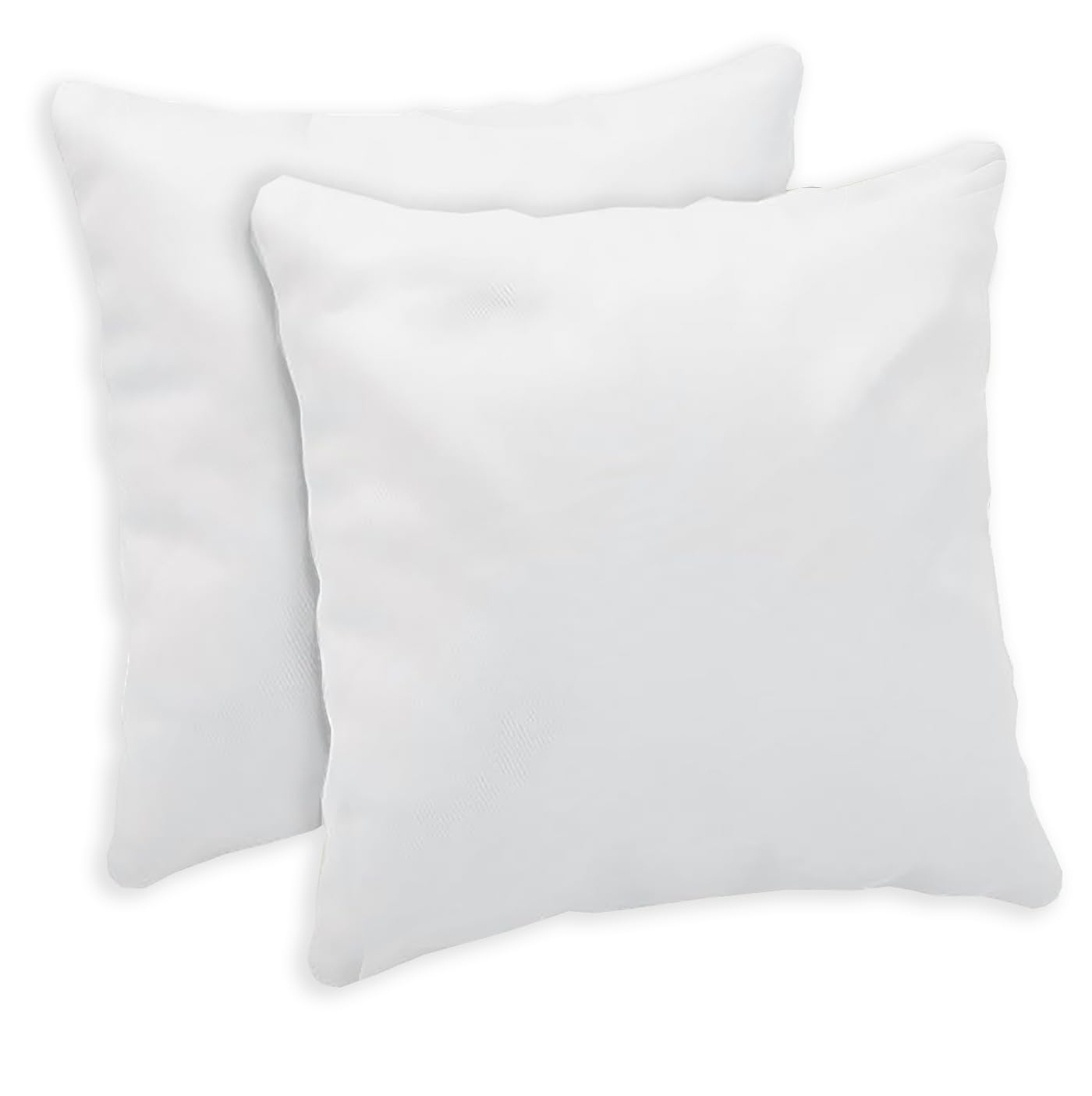 Giovanni Dolcinotti Set of 2 Cushion Covers for Sofa 50 x 50 cm – Decorative Covers – 100% Cotton – Covers with Hidden Zip – White – Atlanta Model