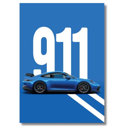 Image of Live Mad Live Crazy Porsche 911 Portrait Single Wall Paper Poster, A3 Size, 16.5L X 11.7W Inches Unframed Art Prints - Home, Bedroom, Living Room & Decor - Aesthetic, Matt Finish, Frame Not Included