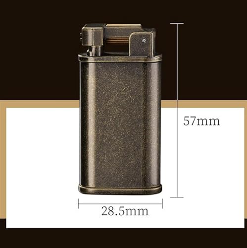 Image of Smoke King Zinc Alloy Flint-Wheel Lighter Durable Vintage Grind-Wheel Refillable Windproof Lighter (Fuel Not Included)