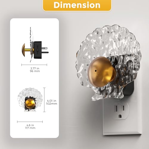 Image of L LOHAS LED Shell Night Light, Night Lights Plug into Wall | Color Changing Nightlight RGB, Light Sensor, Plug in Night Light Home Decor for Kids Gifts, Holiday, Hallway Bedroom, 1P