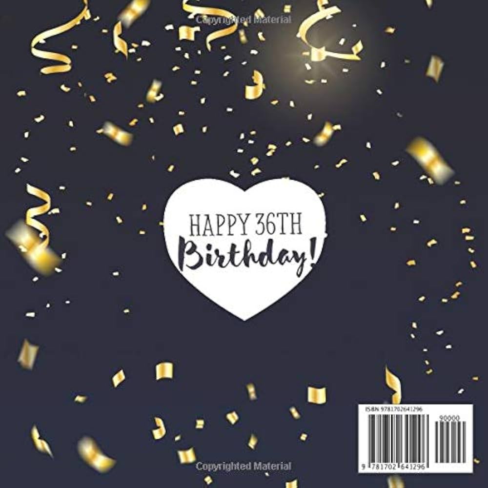 Happy Birthday 36 Years: Guest Book for a 36th Birthday