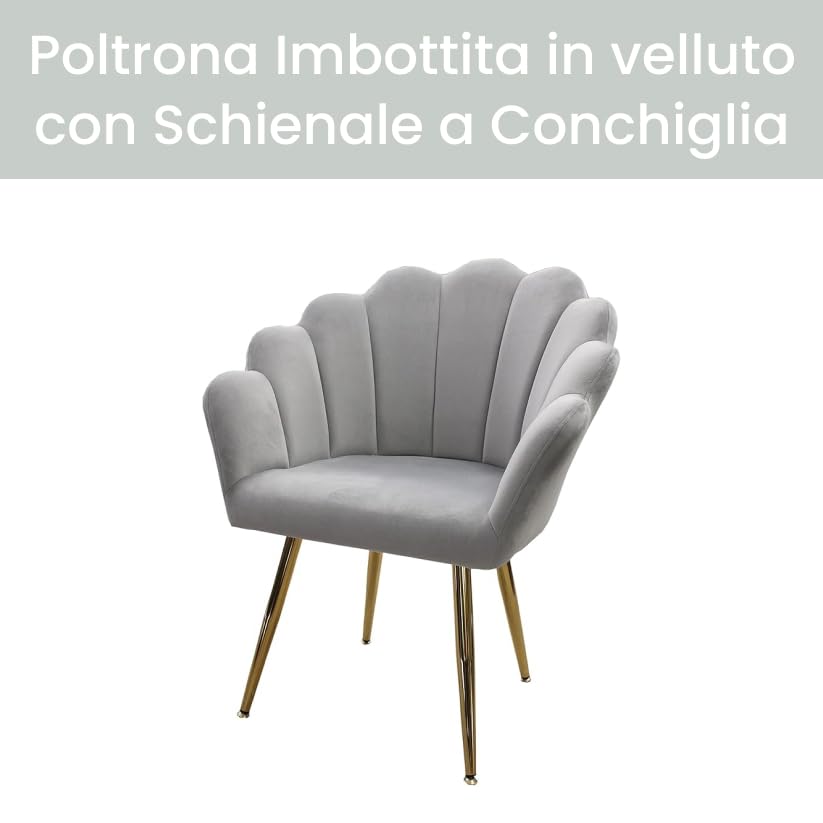 chairus Poltrona Relax con Poggiapiedi in Velluto Poltrona Lettura con Cuscino Lombare Sedia Imbottita con Gambe in Metallo Poltroncina Comoda per Soggiorno/Camera da Letto, Arancio