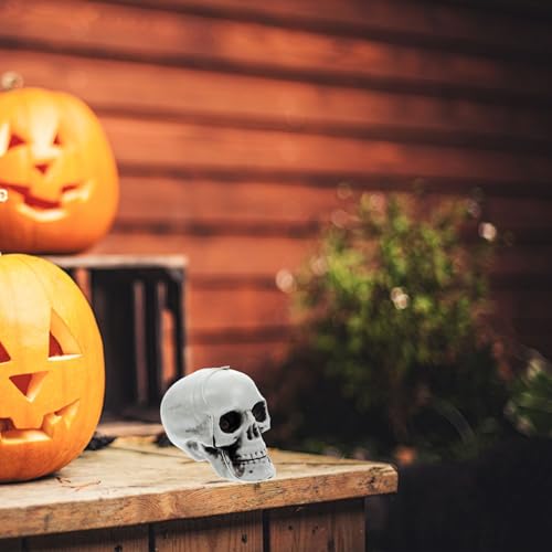 Cráneos de plástico Totority (17 piezas) para decoración de Halloween y fiestas de terror 4