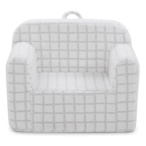 Delta Children Checkered Cozee Chair, Grey