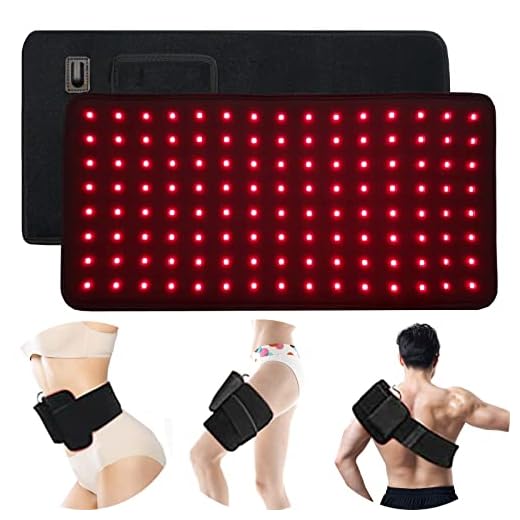 Infrared Red Light Therapy Belt Device for Body Pain Waist, Wearable Device Deep Therapy wrap with Timer for Women Best Gift (Black)