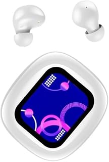 Allthingstore Auriculares inalámbricos portátiles con batería de larga duración diseñados para funciones de llamada y experiencia de audio personalizada (blanco sin tarjeta)