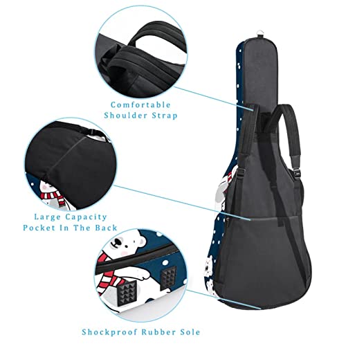 Housse étanche pour guitare acoustique avec double bandoulière et poche Motif fusée, Multicolore 04, 42.9×16.9×4.7 in… - Les Beatles, Paul McCartney, John Lennon, RIngo Starr, George Harrison Housse étanche pour guitare acoustique avec double bandoulière et poche Motif fusée, Multicolore 04, 42.9x16.9x4.7 in… – Image 4