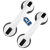 Shower Handle 2 Pack 12 inch Grab Bars for Bathroom Shower Handle with Strong Hold Suction Cup Grip Grab in Bathroom Bath Handle Grab Bars for Bathroom Safety Grab Bar