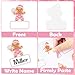 Fiupan Christmas Name Tags Sticker Set - 210Pcs Merry Christmas Pink Vintage Self-Adhesive Labels Bulk, 15 Designs Winter Holiday Xmas Paper Gift Name Tags for Envelope Gifts Bag Box (Gingerbread Man)