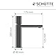 Schütte 33612 NEW YORK Waschtischarmatur mit Ablaufgarnitur, Mischbatterie mit Pop-Up Ventil, Badarmatur Waschbecken, Einhebelmischer Badezimmer, Wasserhahn Bad, Graphit