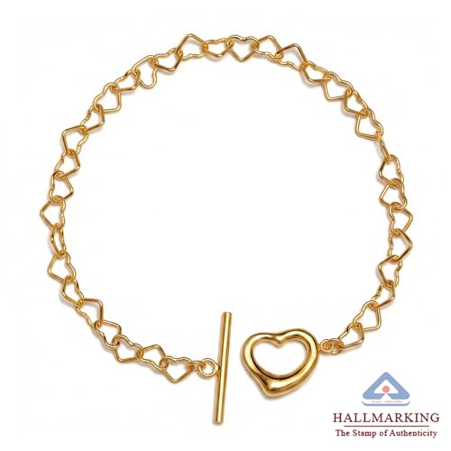 Image of TRUESILVER ACPL 925 Sterling Silver Bracelet for Women & Girls | BIS Hallmarked Cubic Zirconia Mother of Pearl Heart & Circle Bracelets Gift for Wedding Anniversary Birthday