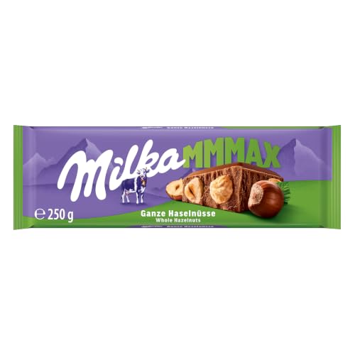 Milka MMMAX Ganze Haselnüsse Tafelschokolade, 250 g – Ansicht 1