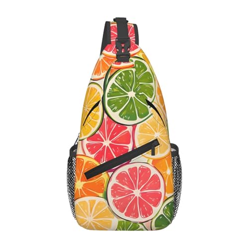 Bolso bandolera naranja colorido unisex para viaje miniatura 1