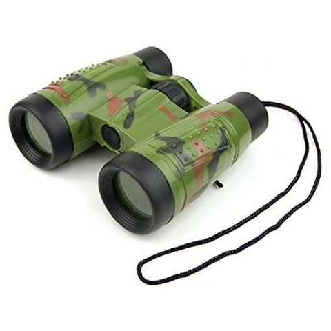 Hotaden Children's Toy Binoculars Army Green High-definition Telescope Military Model Outdoor Adventure Equipment Cover