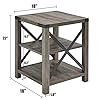 Amerlife 4-Piece Living Room Table Set - Includes TV Stand, Coffee Table, & Two End Tables for Farmhouse - Grey Wash - Image 5