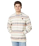 O'NEILL Mens Bavaro Striped Pullover Hoodie Sweatshirt, Cream, M