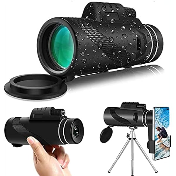 Teleskop monokularowy o wysokiej rozdzielczości 40x60 wodoodporny teleskop monokularowy dużej mocy z uchwytem na smartfona i statywem Obiektyw BAK4 Prism FMC dla dorosłych Polowanie Piesze wycieczki