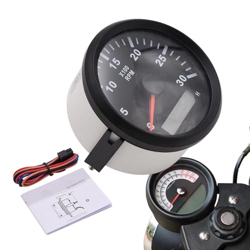 Medidor de tacómetro marino Rpm,Medidor de tacómetro | Tacómetro marino de 85 mm | Tacómetro para coche, yate, barco marino, 0-3000 Rpm, calibre de Rpm para coche, barco y yate