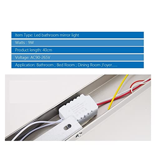 Apliques para cuadros y baño led 9w iluminacion impermeable 40cm blanco calido para espejo casa 6