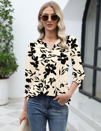 lomon women39s 2025 fashion tops 34 length sleeve business casual blouses summer tees shirts