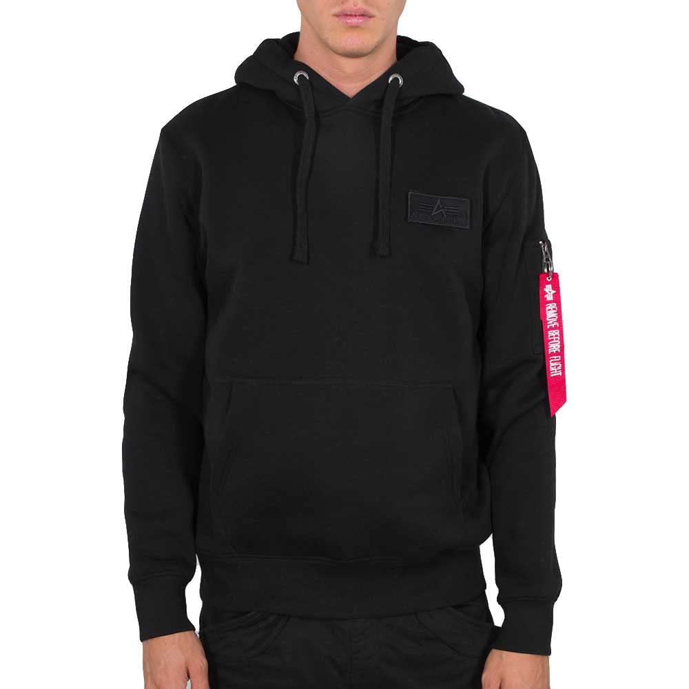 ALPHA INDUSTRIES Bluza z kapturem Mężczyźni Bluza z kapturem w czerwone paski