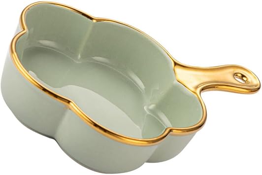 UPKOCH Ceramic Salad Bowl with Handle 9.44In Flower Shaped Multi-Use Serving Bowl for Fruits Desserts Snacks Ideal for Dinner Parties and Daily Gatherings