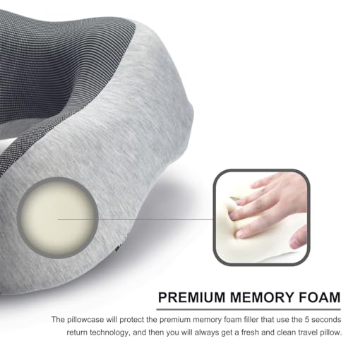 image for napfun Neck Pillow for Traveling, Upgraded Travel Neck Pillow for Airp
