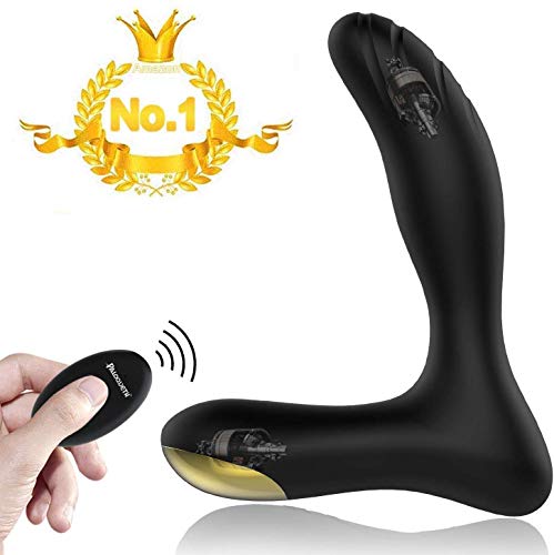 PALOQUETH Male Vibrating Prostate Massager Sex Toy with 2 Powerful Motors and 10 Stimulation Patterns for Wireless Remote Control Anal Pleasure, Unisex G spot Vibrator
