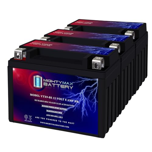 Mighty Max Battery YTX9-BS 12V 8AH Replaces 05-08 Kawasaki ZX600J
