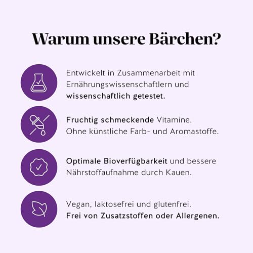 Intimate Balance Flora – Intimes Wohlbefinden – mit Vitamin B2 (Riboflavin) und C - Multivitamin – 30 Stück (1-Monats-Vorrat) – ohne zugesetzten Zucker, vegan – Bears with Benefits
