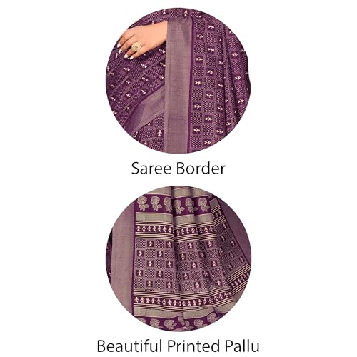 Image of Vimla Women's Kanjivaram Silk Uniform Saree and Unstitched Blouse Piece | Office School Uniform Saree For Women | Sari for Women