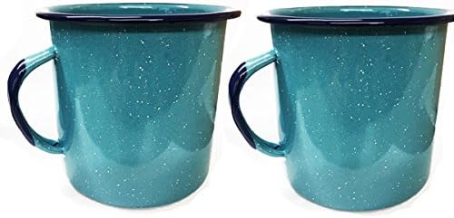Enamel Cookware Camping Cup Set of 2