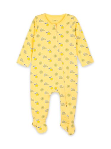 Image of Kidbea Organic Cotton Unisex Baby Romper Soft Breathable Full Sleeve Zipper Footed Bodysuit for Newborn & Infant Kids Sleepwear