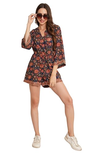 Image of COTLAND Fashions Jaipuri Cotton Printed Playsuit for Women